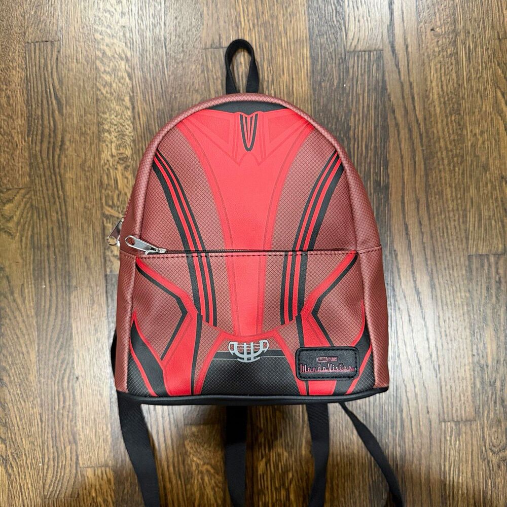 marvel studios wandavision red & black graphic print mini backpack